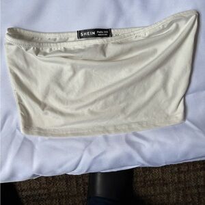 SHEIN Off-White Tube Top